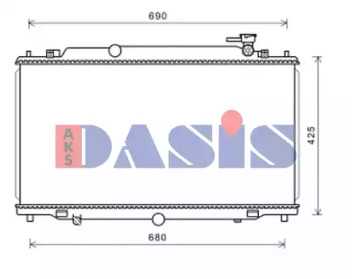 AKS DASIS 110092n -  Радиатор, охлаждение двигателя